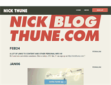 Tablet Screenshot of nickblogthune.com